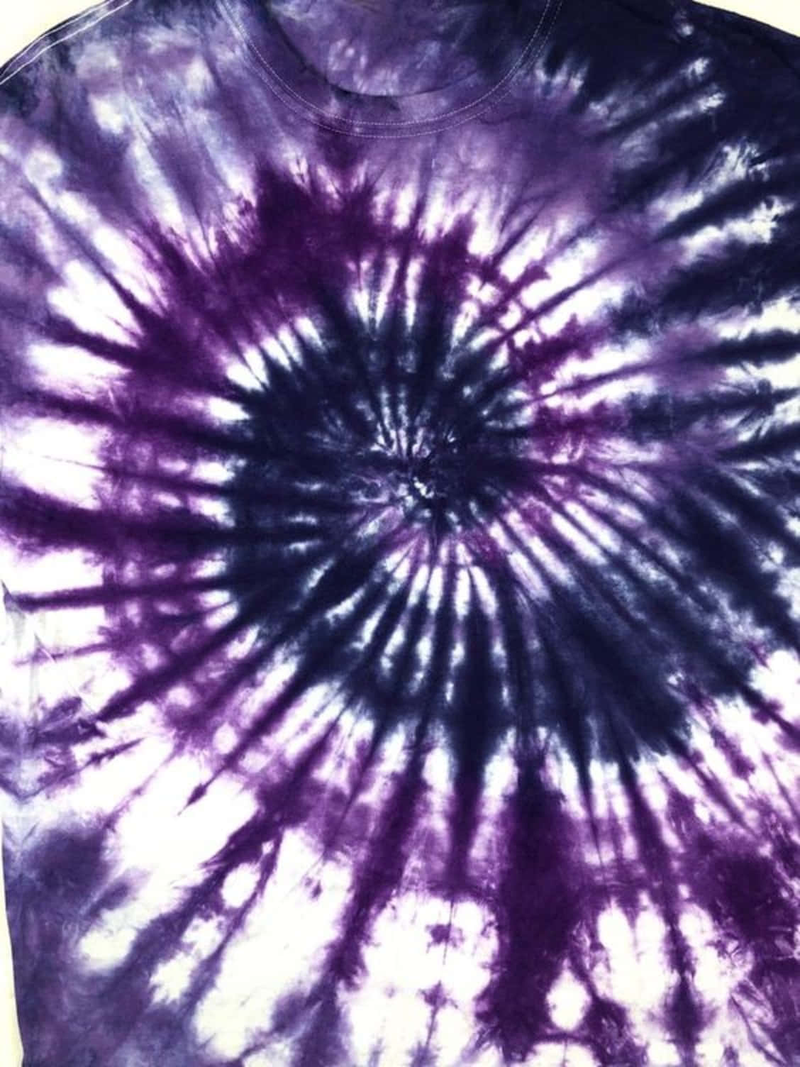 Vibrant Purple Tie Dye Fabric Wallpaper