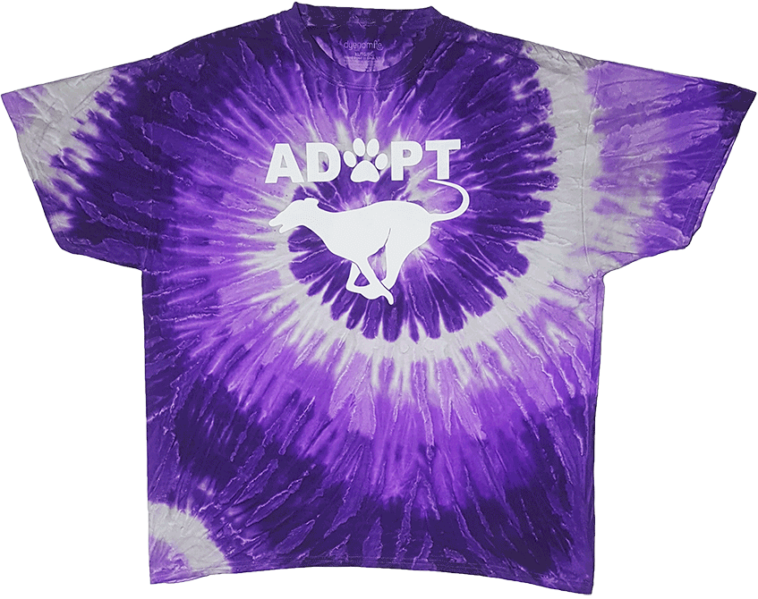Purple Tie Dye Adopt T Shirt PNG