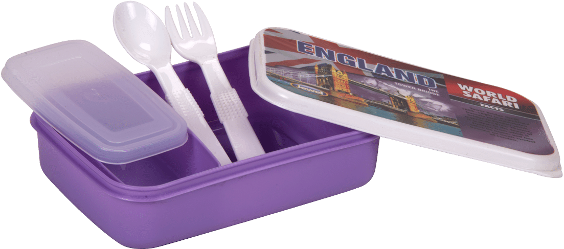 Purple Tiffin Boxwith England Theme PNG