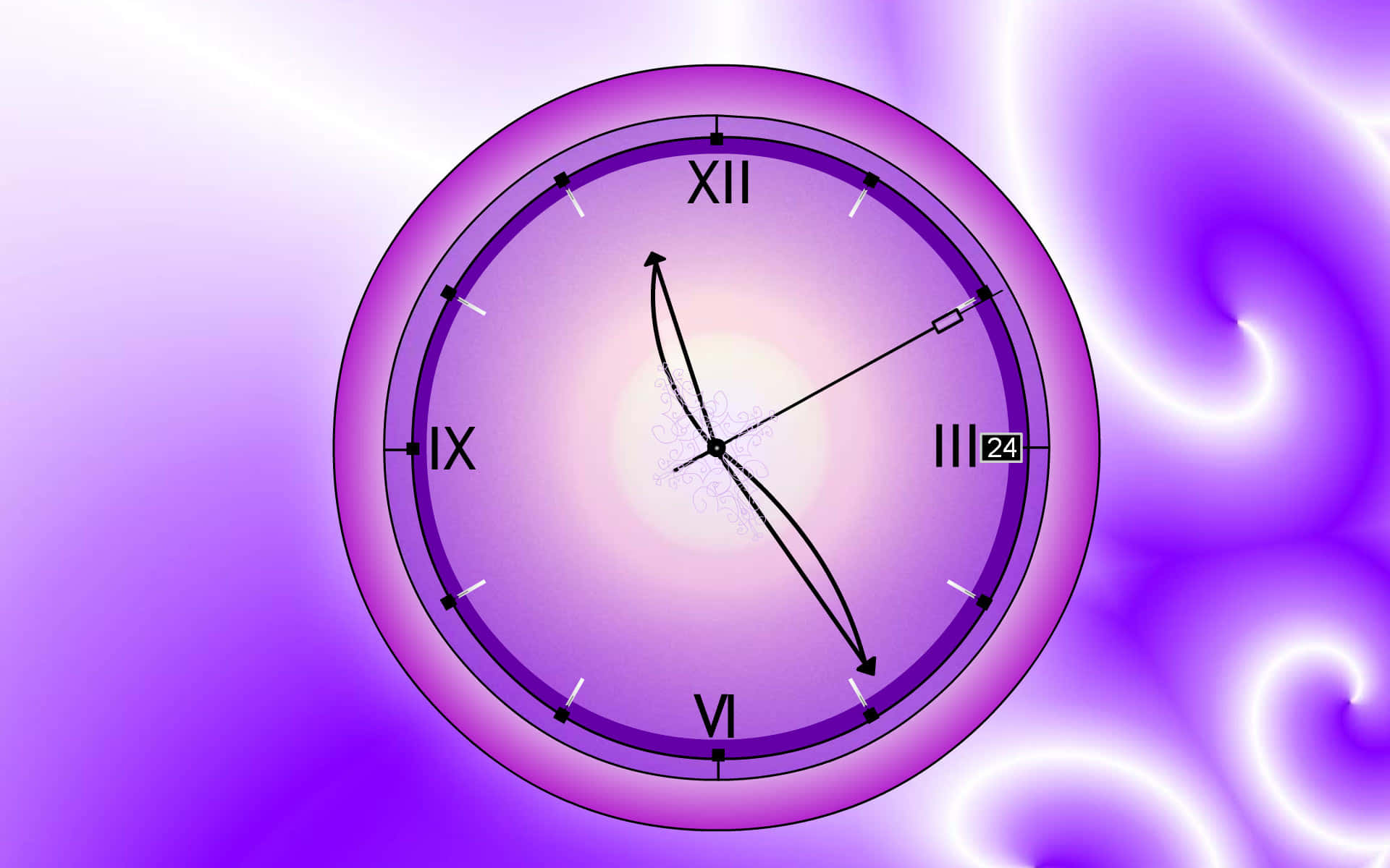 Purple Time Clock Wallpaper