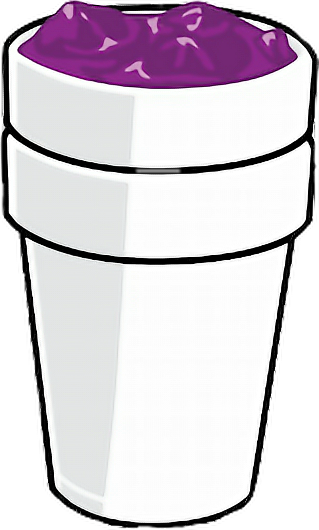 Purple Top Disposable Cup PNG