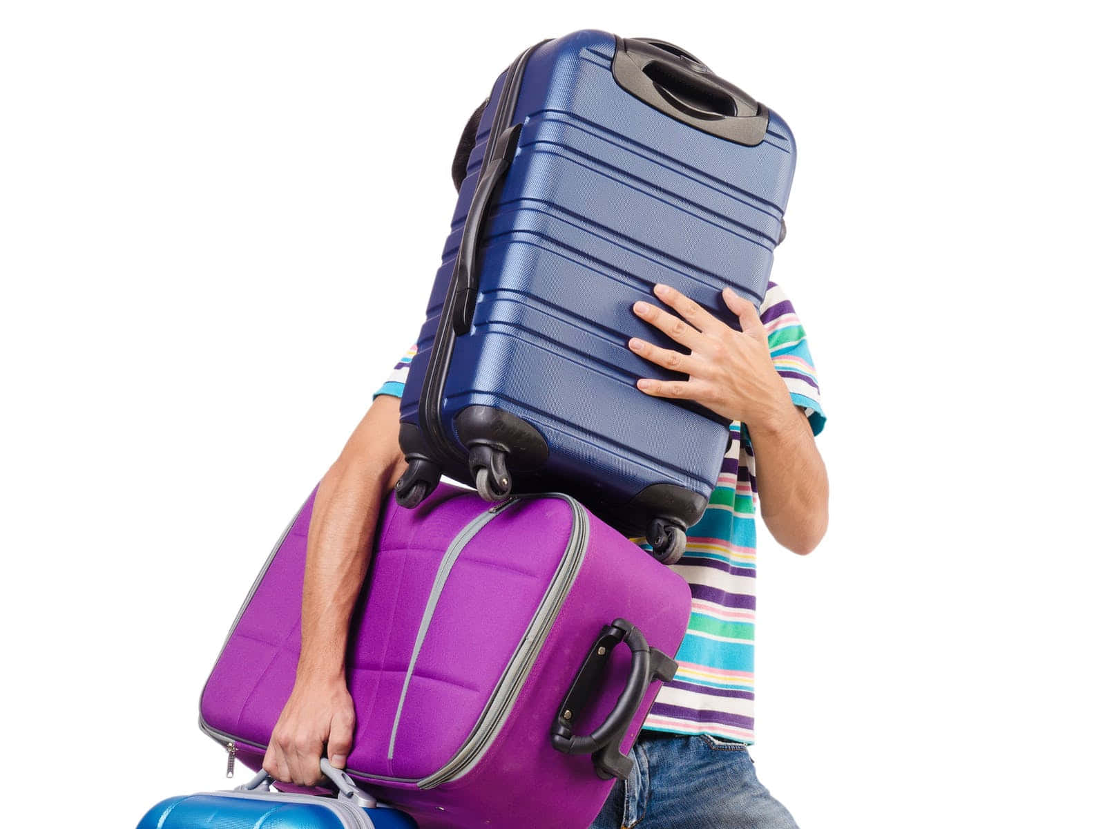Ready to Travel? Grab this Elegant Purple Travel Bag Wallpaper
