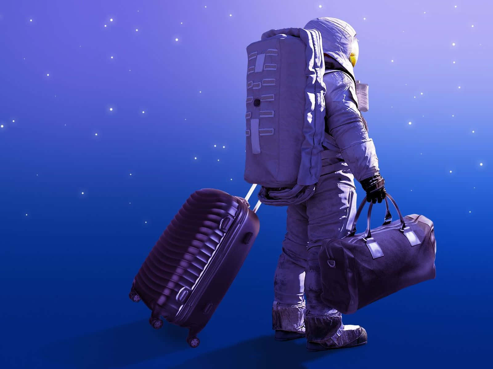 Pack Just the Essentials in this Stylish Purple Travel Bag Wallpaper