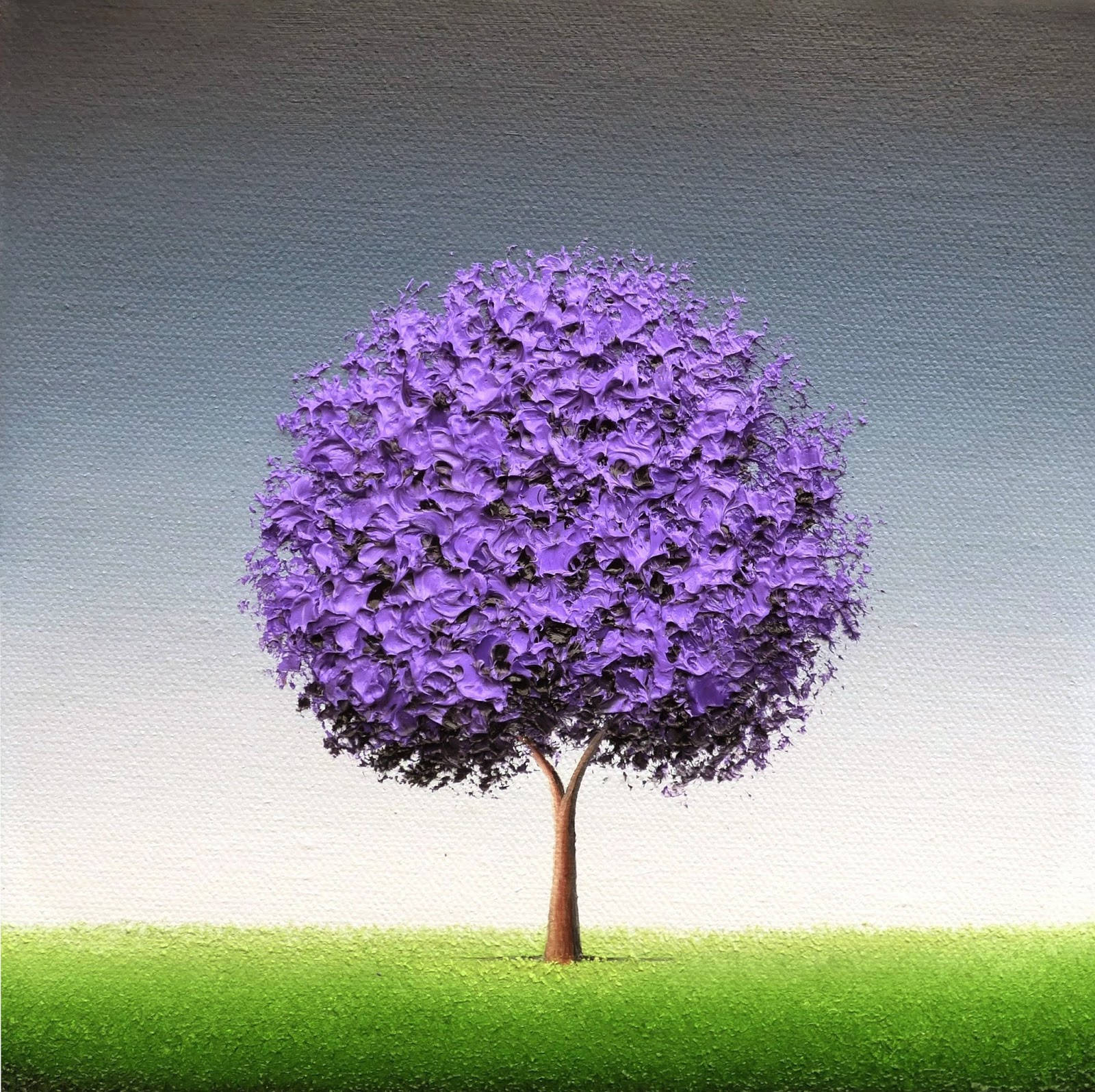 Purple Tree On Canvas Wallpaper