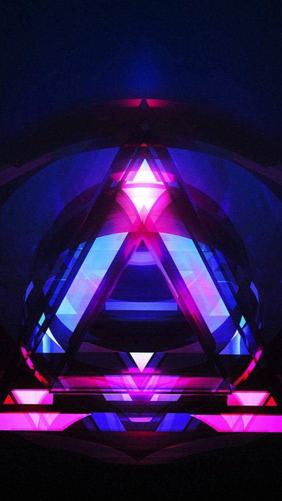 Purple Triangle Abstract Iphone Wallpaper