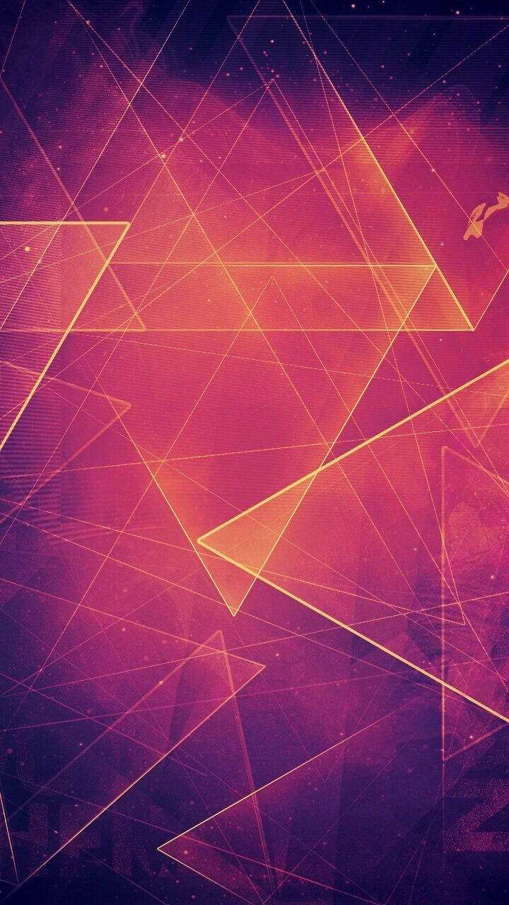 Purple Triangles Aesthetic Phone Wallpaper