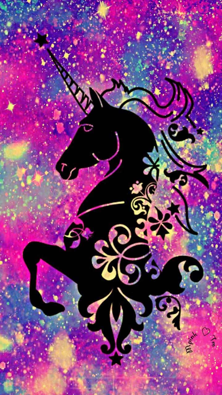 Sparkly And Majestic - A Magical Purple Unicorn Wallpaper