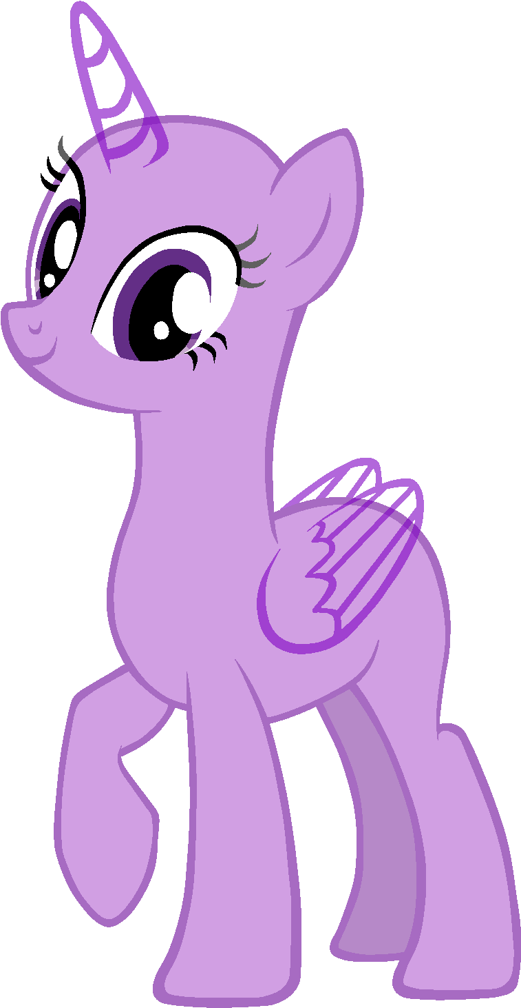 Purple Unicorn Cartoon Character PNG