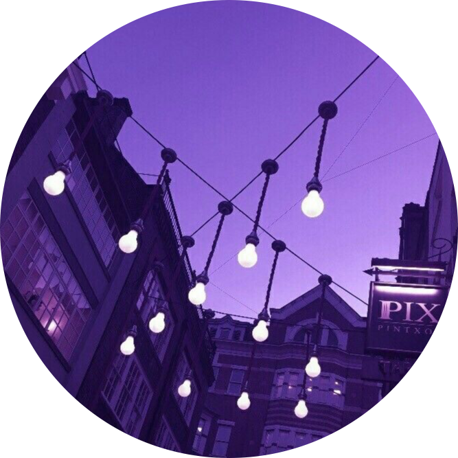 Purple Urban Lights Circle PNG