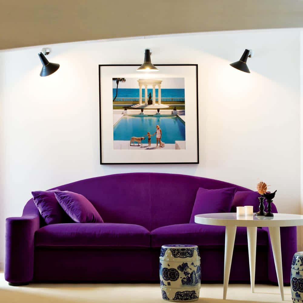 Create a Majestic Look With Purple Velvet Wallpaper