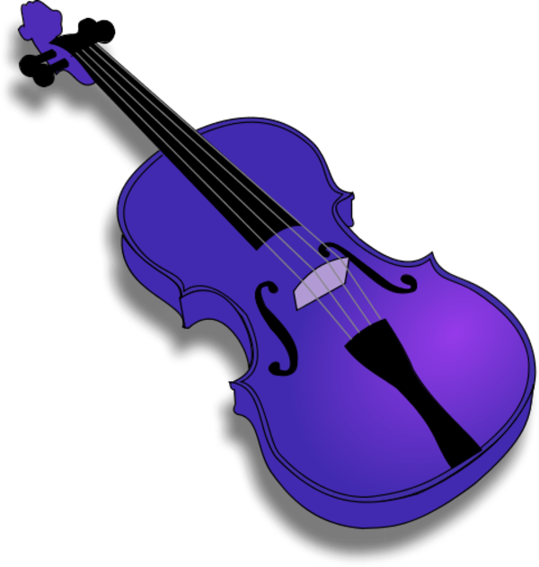 Purple Violin Illustration.png PNG