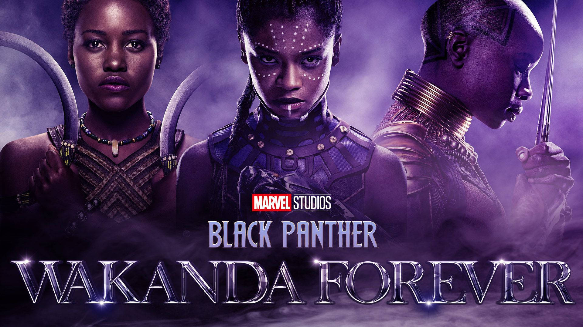 Black Panther Wakanda Forever logo 8K wallpaper download