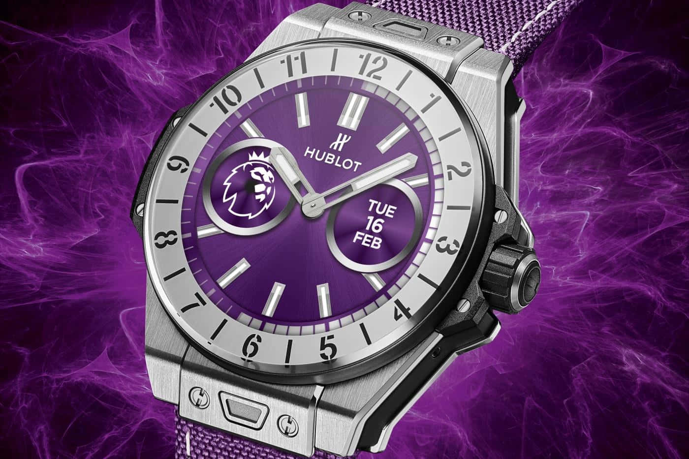 Dive in Time with this Stylish Purple Watch Wallpaper