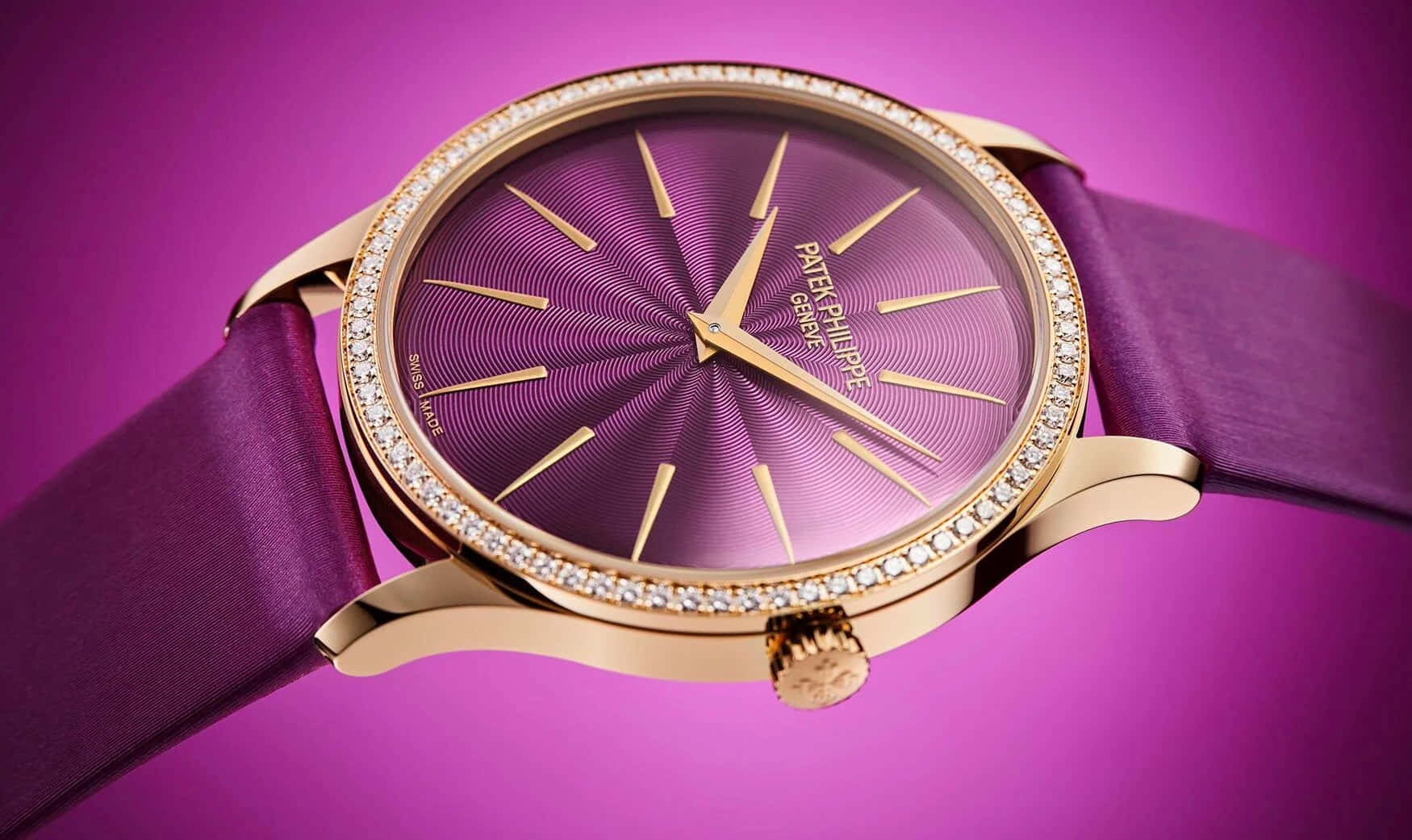 Be Fashion Forward with the Trendy Purple Watch Wallpaper