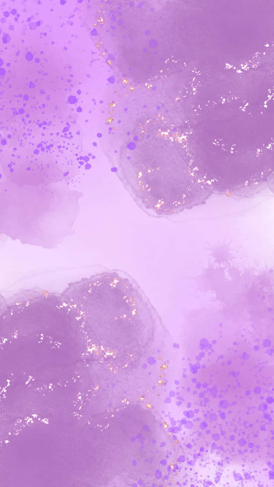Purple Watercolor Gold Speckles Background Wallpaper