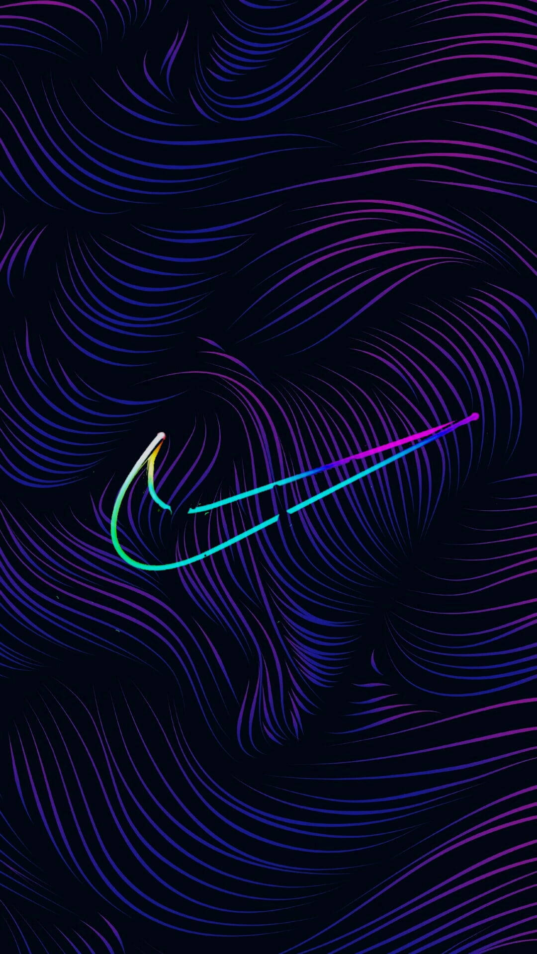Purple Wave Lines Nike Iphone