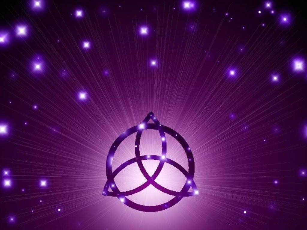 Purple Wiccan Symbol Wallpaper
