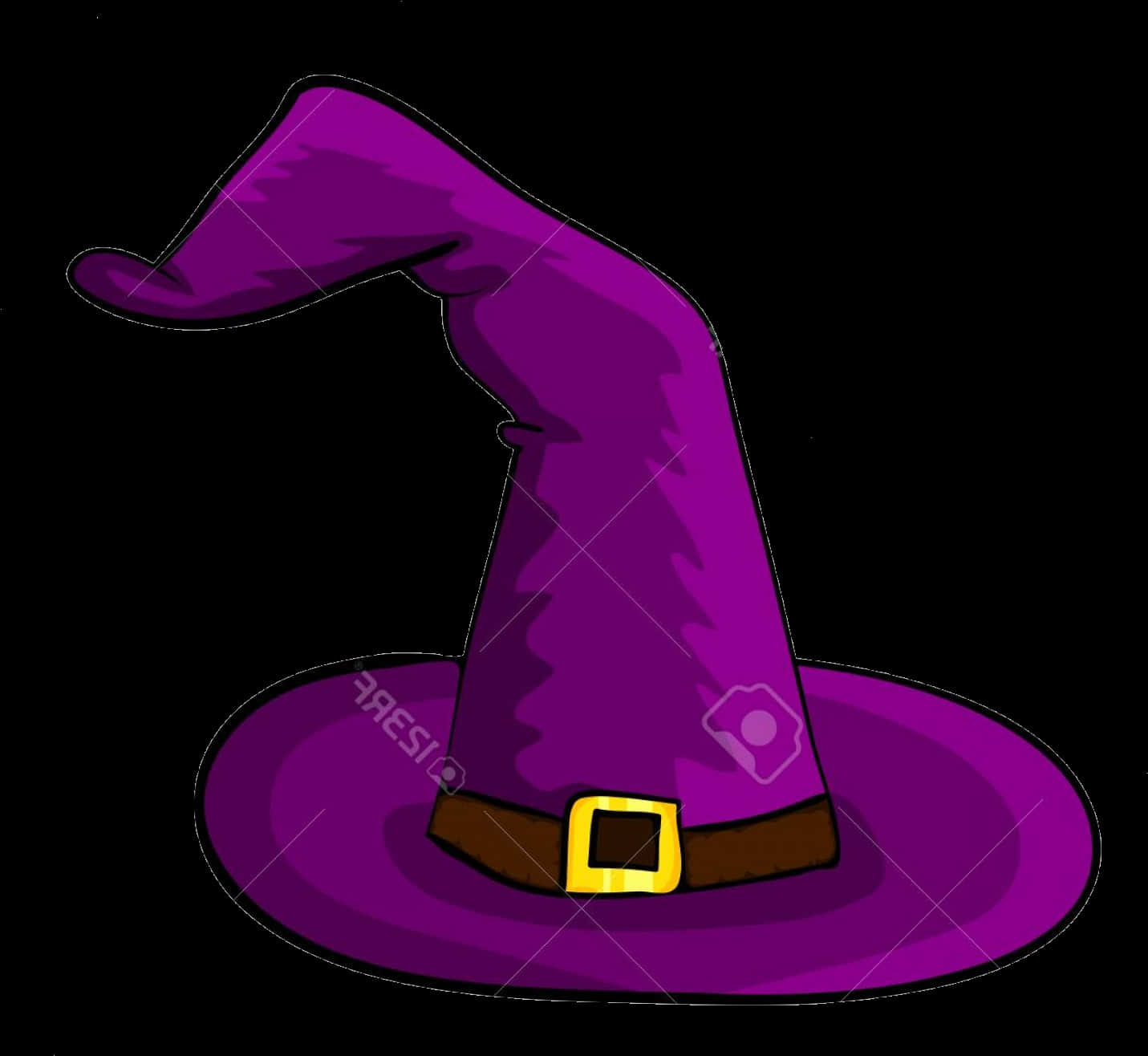 Purple Witch Hat Cartoon Illustration PNG