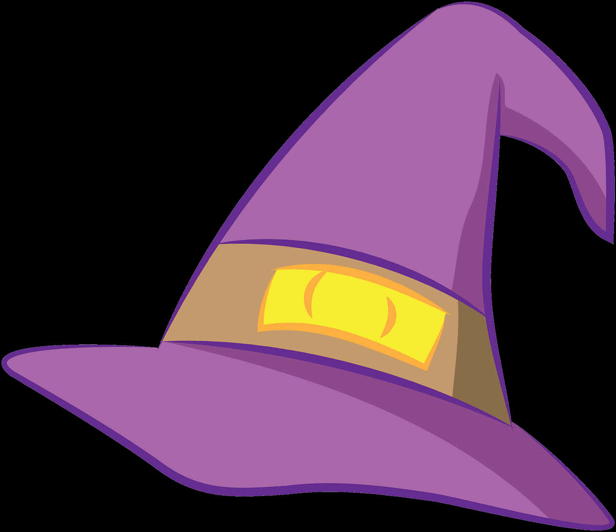 Purple Witch Hat Cartoon PNG