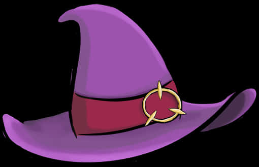 Purple Witch Hat Cartoon PNG