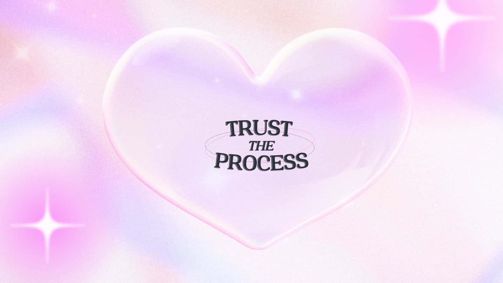 Purple Y2 K Aesthetic Heart Trust The Process Wallpaper