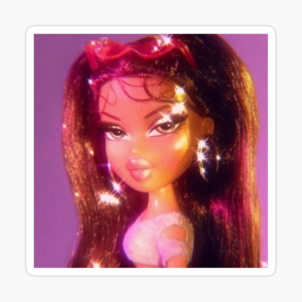 Purple Y2 K Bratz Doll Sparkle Aesthetic.jpg Wallpaper