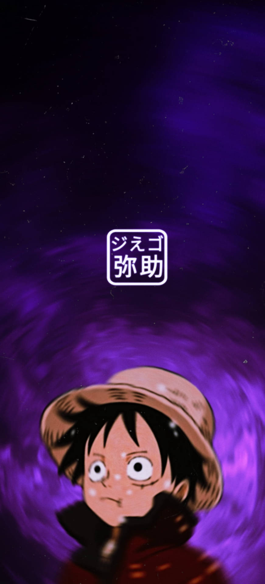 Purple Young Luffy Aesthetic Background