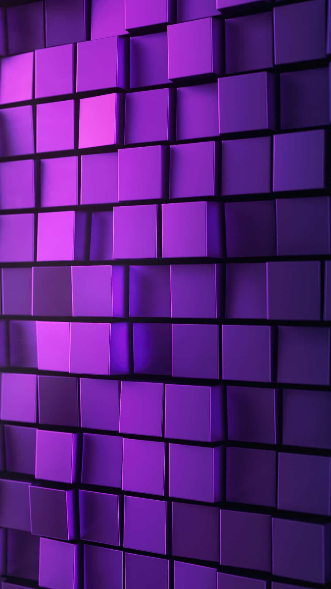 Purple3 D Cubes Wall Art Wallpaper