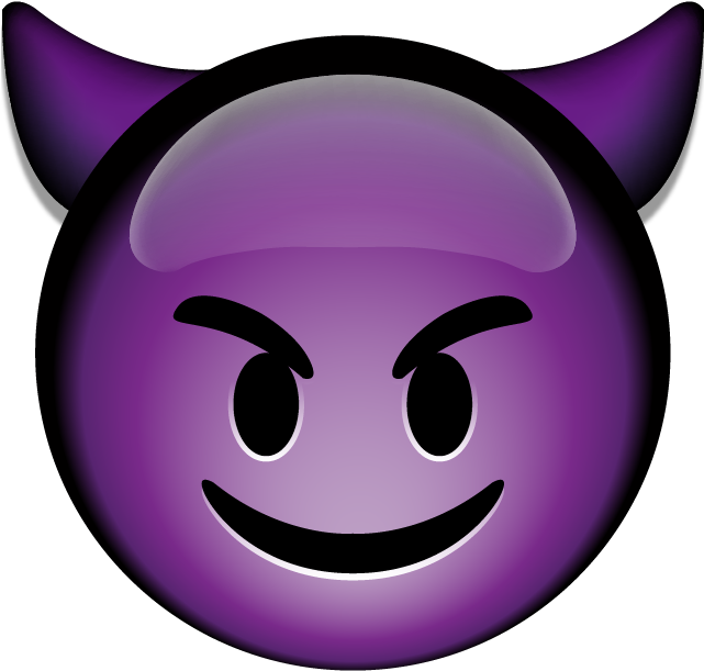Purple_ Devil_ Emoji_ Smirk PNG