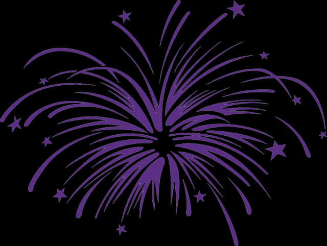 Purple_ Fireworks_ Illustration PNG