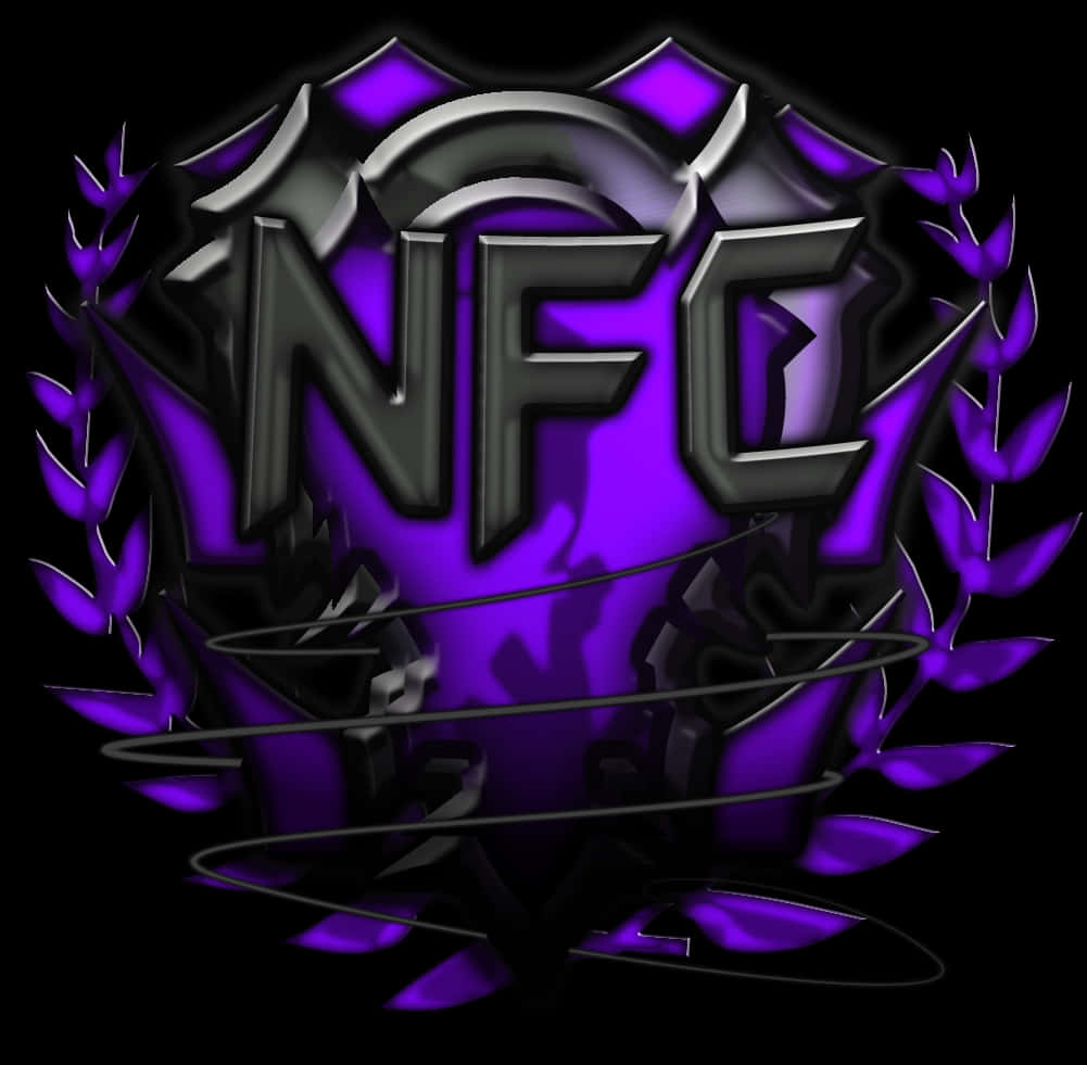 Purple_ N F C_ Logo_ Design PNG