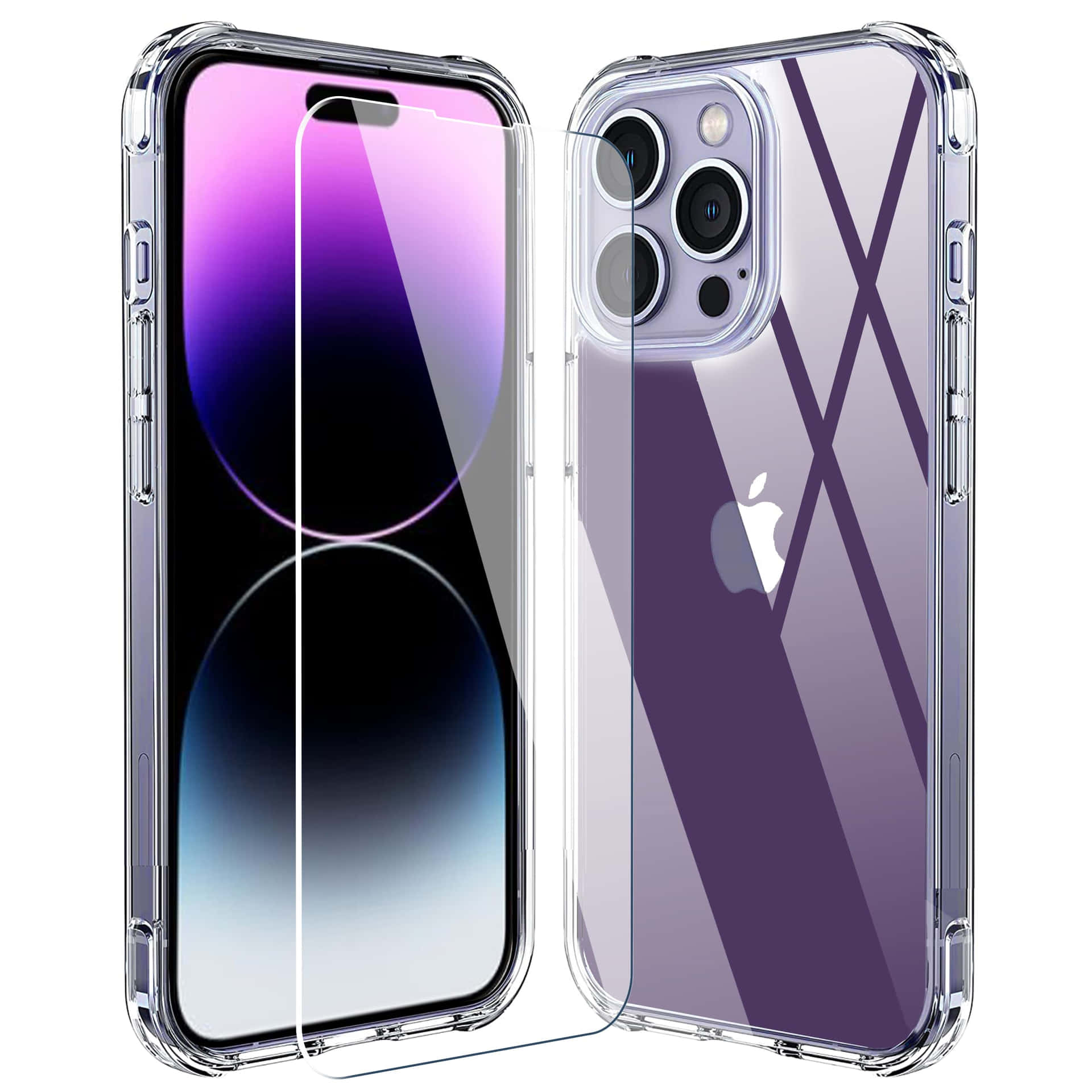 Purplei Phone14 Pro Max Clear Case Wallpaper