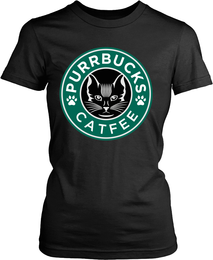 Purrbucks Catfee T Shirt Design PNG