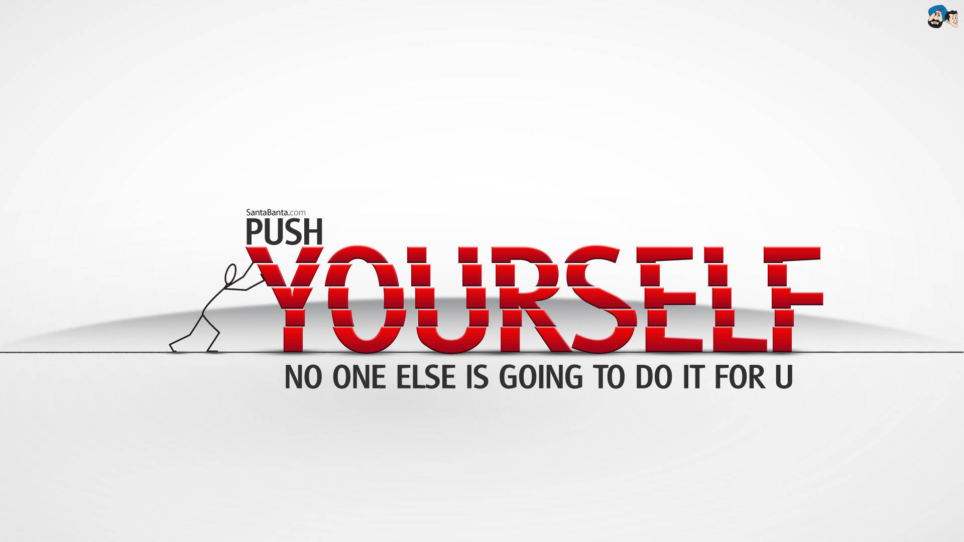 Push Yourself Motivational Desktop Wallpaper