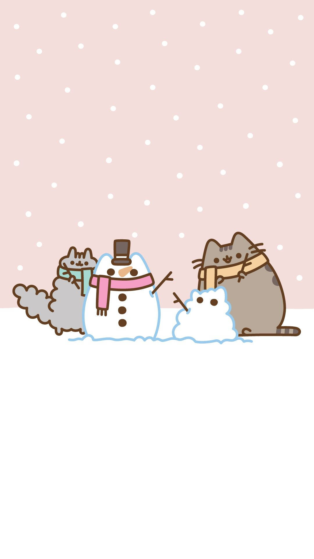 "Merry Christmas from Pusheen and Stormy!" Wallpaper