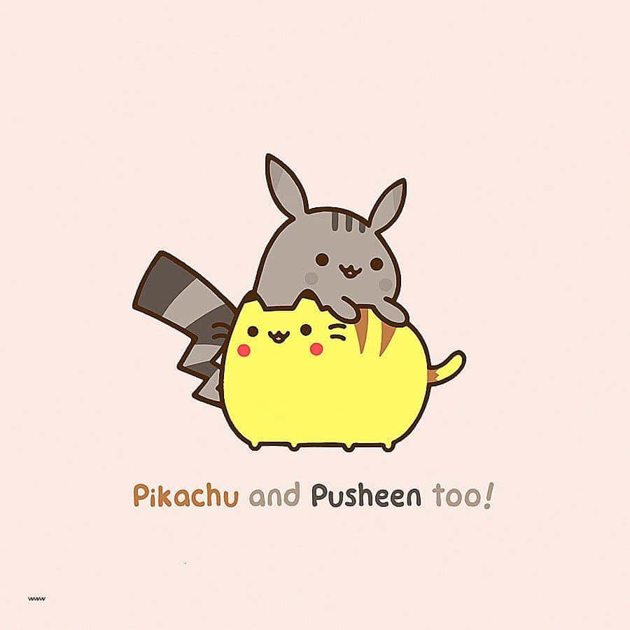 Download Fuzzy and Fun - Pusheen the Cat | Wallpapers.com