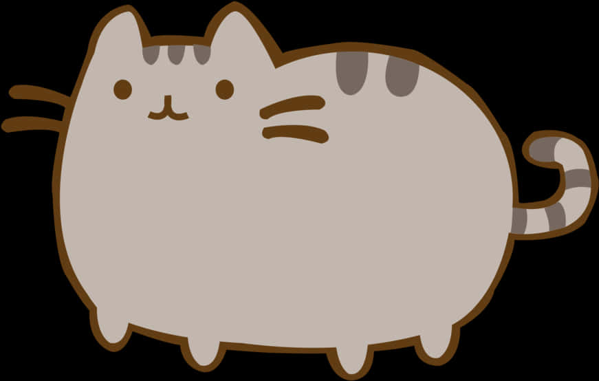 Pusheen Cat Cartoon Illustration PNG