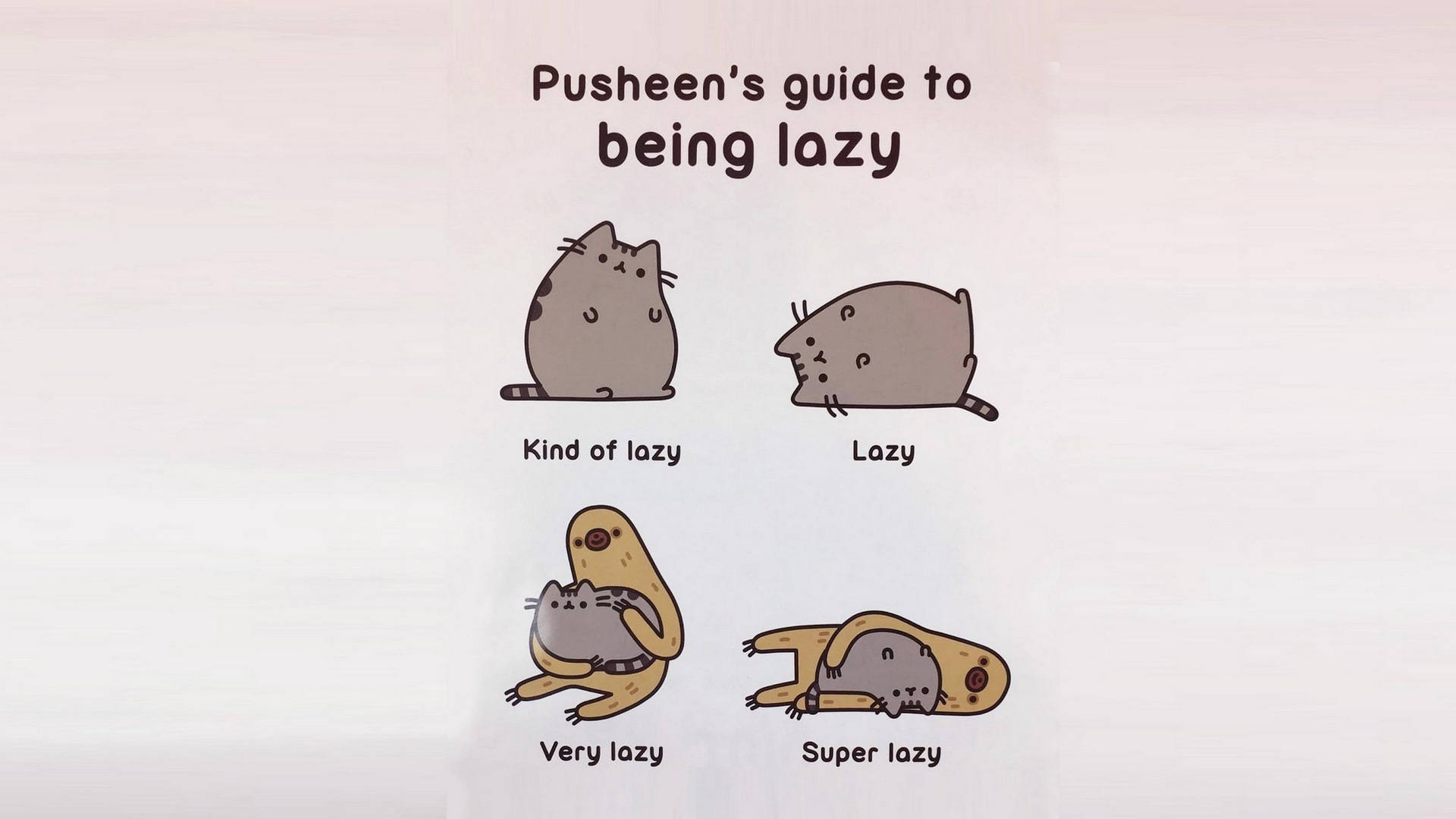 Pusheen Cat Lazy Guide Meme Background