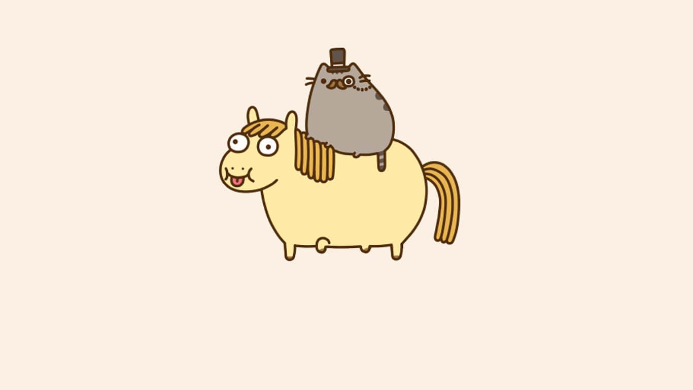 "Cute and fun - get the Pusheen PC experience now!" Wallpaper