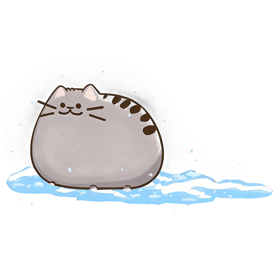 Pusheen Playing In Snow Png 94 PNG