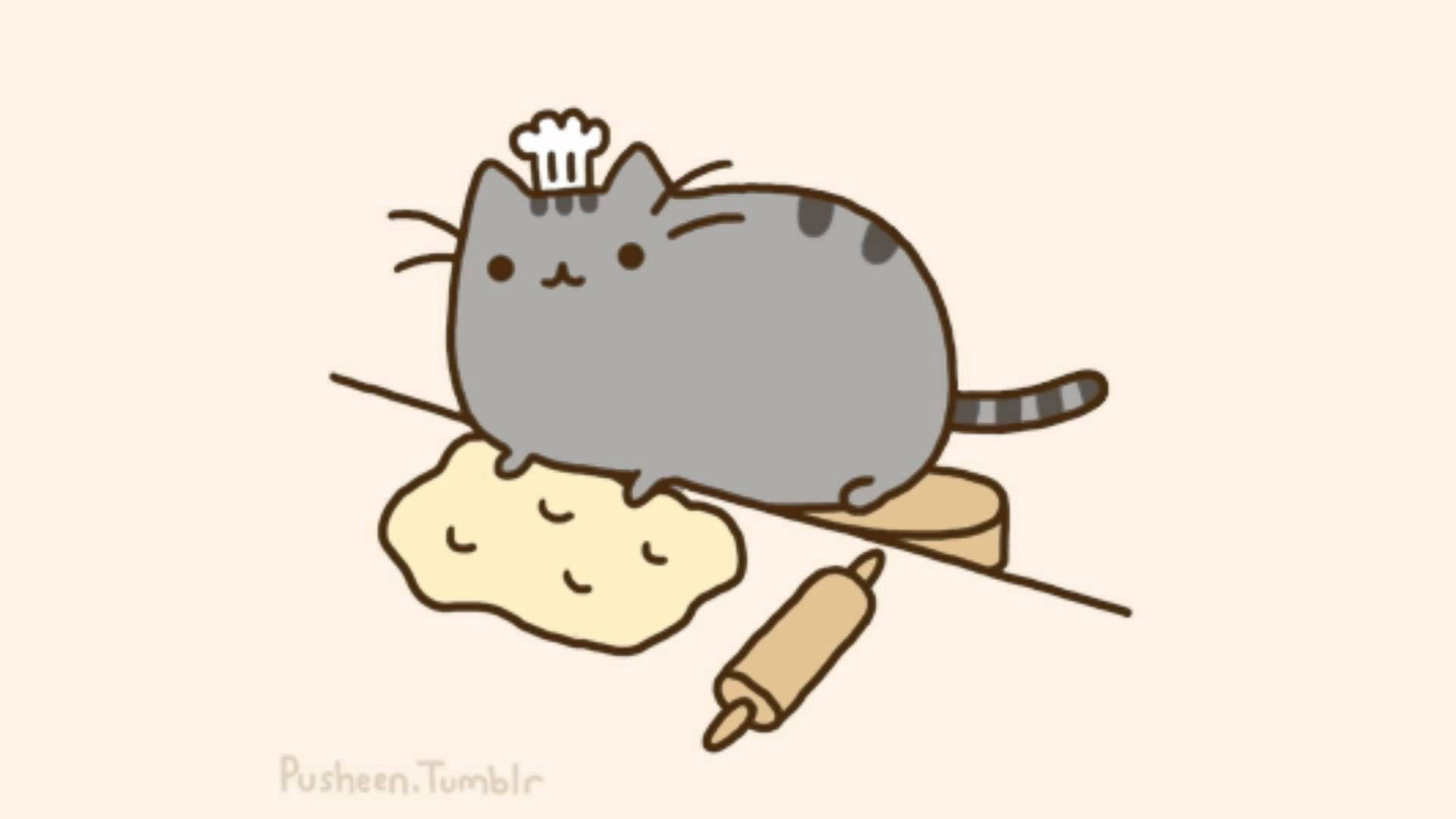 The one and only Pusheen, the Baker Cat Wallpaper