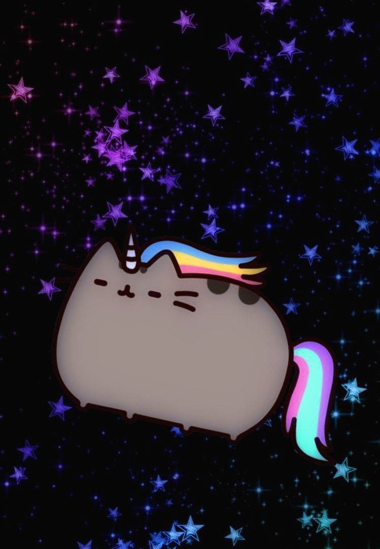 "Spread your magic and unleash your inner unicorn with Pusheen!" Wallpaper