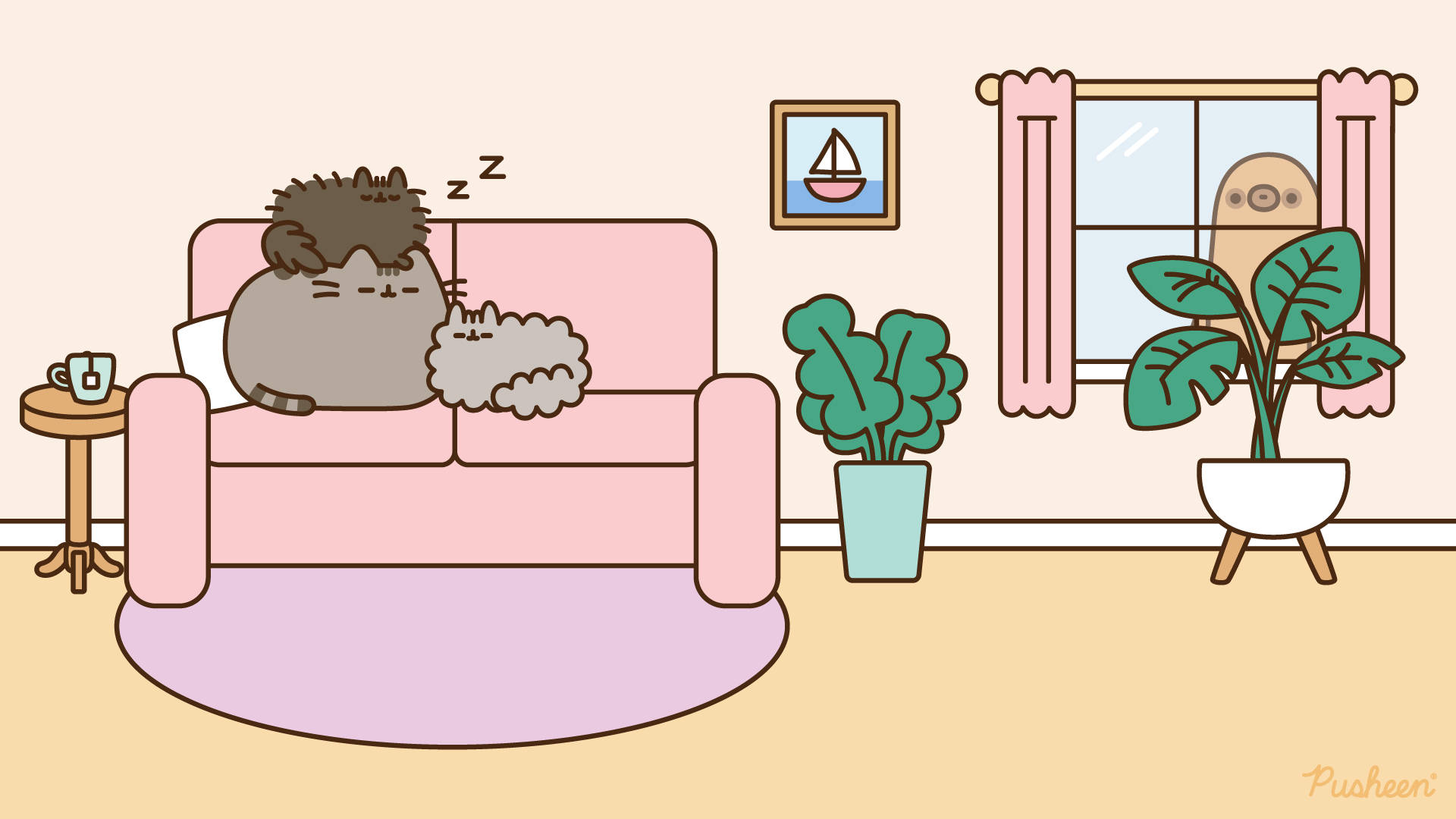 Pusheen Zoom Background Picture