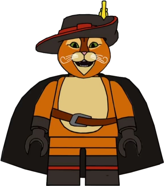 Puss In Boots Lego Figure Illustration PNG