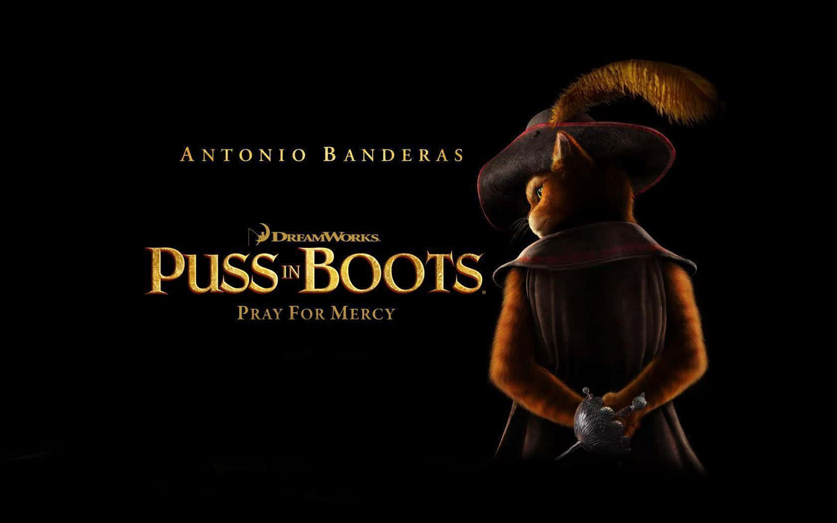 Puss In Boots Pray For Mercy Movie Poster Wallpaper