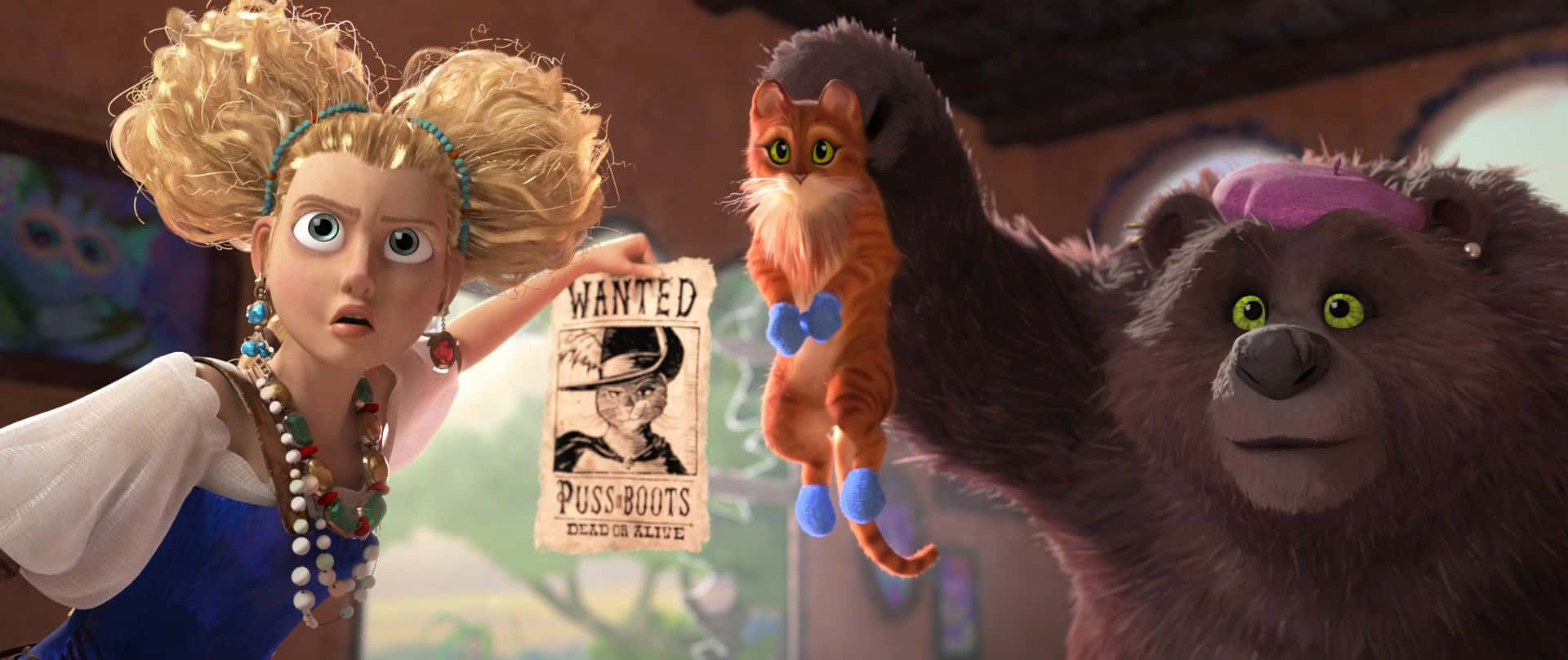 Puss In Boots Wanted Poster Reveal Wallpaper