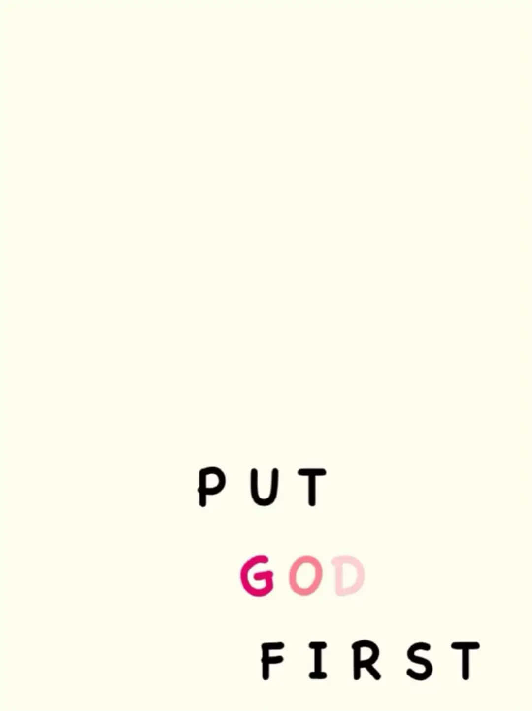 Put God First Inspirational Quote Wallpaper