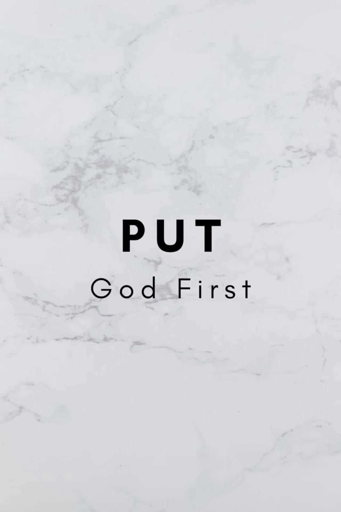 Put God First Marble Background Wallpaper