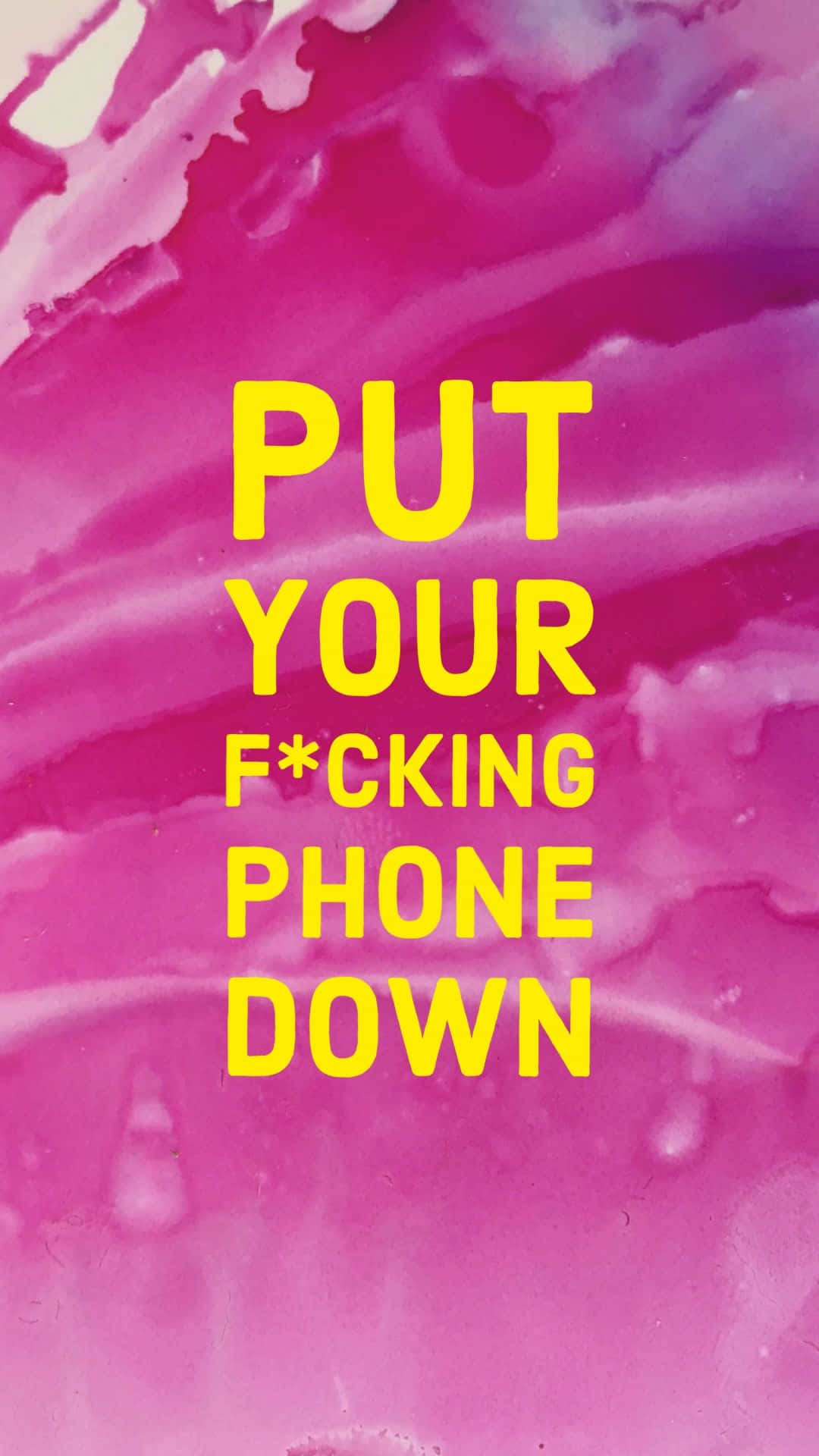 Put din forbandede telefon ned! Wallpaper