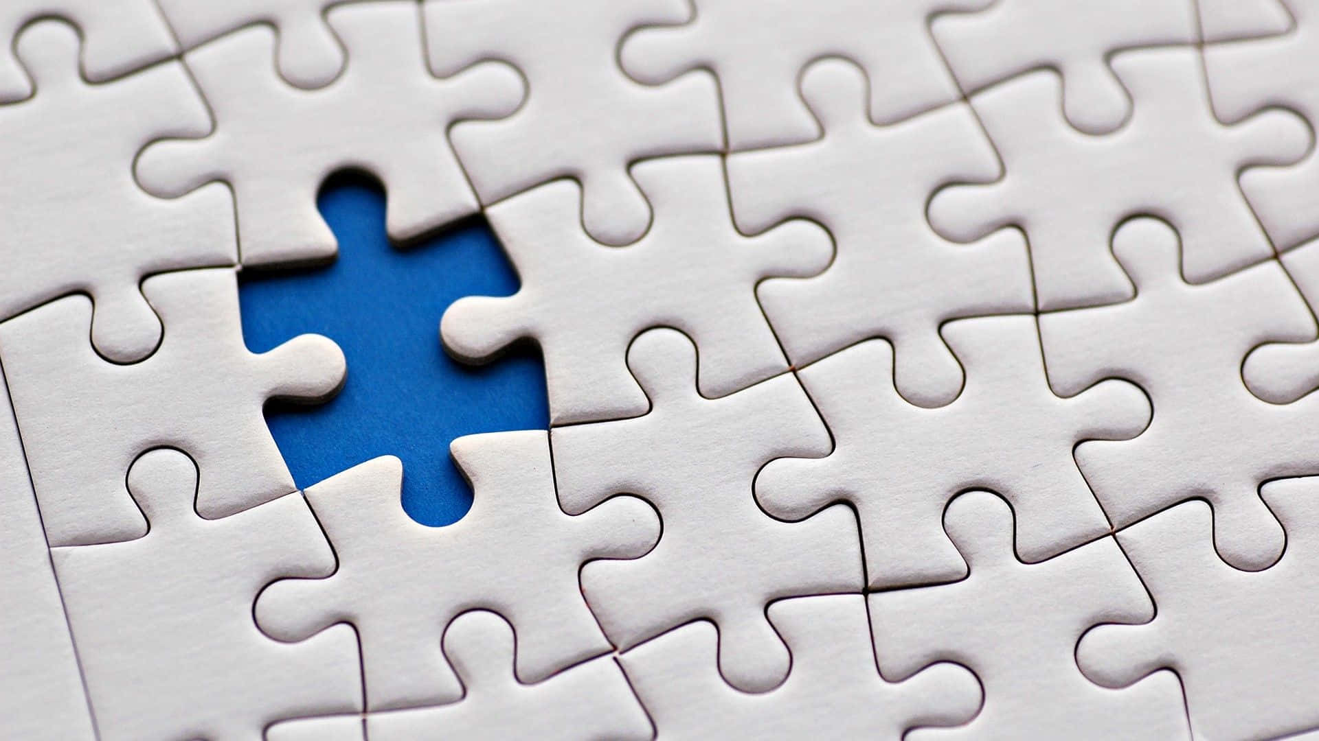 A Blue Piece Of A Puzzle Missing